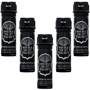5 pack POLICE MAGNUM 3oz Flip Top pepper spray Self Defense Security Protection - Picture 1 of 7