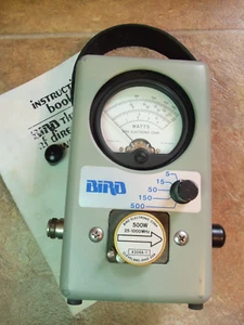 Bird 4304A Thruline Wattmeter Watt Element Slug Reading Meter / VERY NICE - Zdjęcie 1 z 5