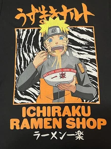 NARUTO SHIPPUDEN - NEGRA Camiseta TALLA S - PEQUEÑA - TIENDA ICHIRAKU RAMEN - Imagen 1 de 13