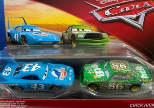 "AUTOS DISNEY PIXAR ""PAQUETE DE 2 TIRAS DE WEATHERS AKA THE KING & CHICK HICKS"", ENVÍO WW - Imagen 1 de 3