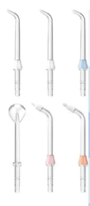 Set of 6 Water Flosser Assorted Jet Tips Clear Dental Replacement New - Picture 1 of 2