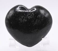 2.3" Nuummite Heart Polished Natural Sparkling Gemstone Crystal Mineral - India