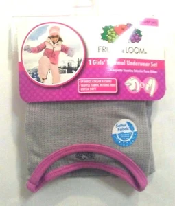 Fruit of the Loom Niñas Ropa Interior Térmica Set Camisa Pantalones XS 4/5 Nuevo con Etiquetas Gris - Imagen 1 de 4