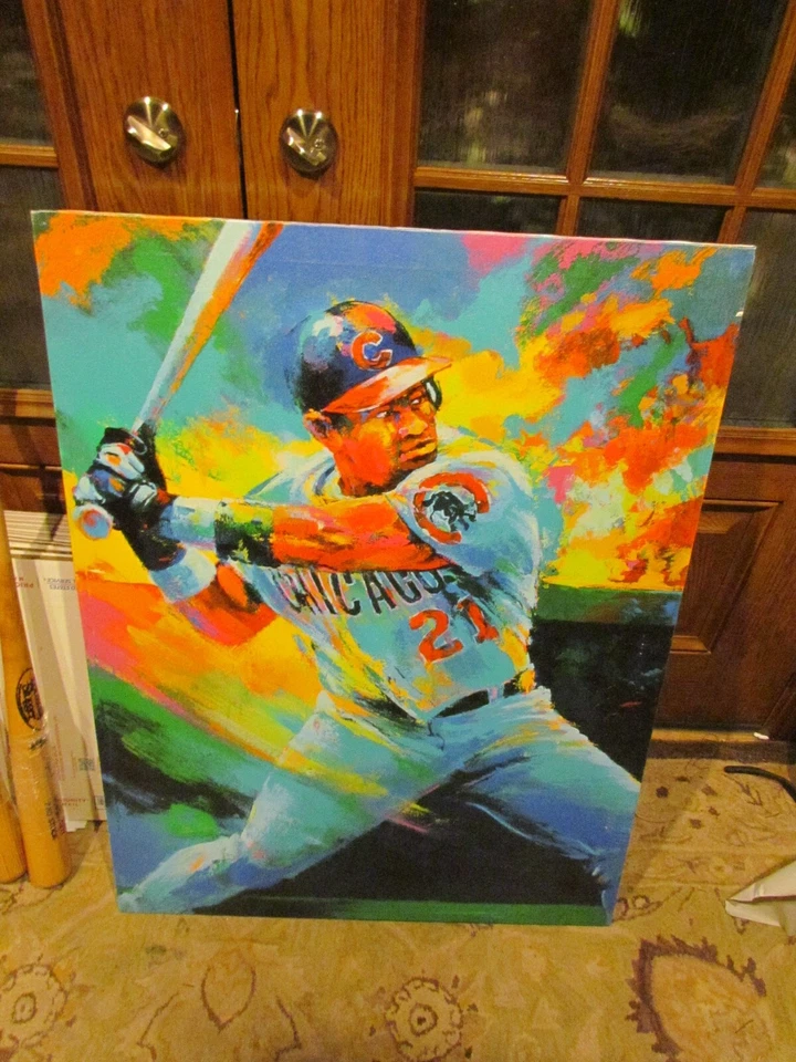 Impresión en lienzo de Sammy Sosa Chicago Cubs Foto 1 de 4