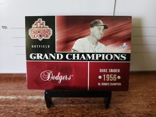 2003 Donruss Champions Grand Champions Dodgers Baseball Card #17 Duke Snider