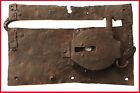 antica serratura in ferro battuto da porta portone legno antichità iron wrought