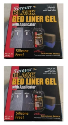 FOREVER CAR CARE PRODUCTS (2 Pack) Forever Black Truck Bed Liner Gel with Applicator Silicone Free