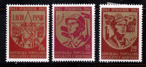 Albania stamps #2074 - 2076, MH, complete set - FREE SHIPPING!! Cover