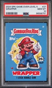 2024 Garbage Pail Kids #27 Game Over Level 5 Wrapper PSA 10 GEM MINT - Picture 1 of 2