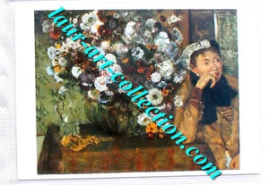 POSTCARD CP: PAINTING DEGAS PAINTING: THE WOMAN WITH THE CHRYSANTHEMUMS - NY MUSEUM - Picture 1 of 1