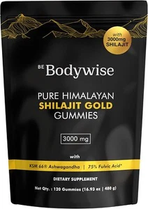 Be Bodywise Pure Himalayan Shilajit Gummies Gold ohne Zuckerzusatz 120 Gummibeutel - Bild 1 von 4