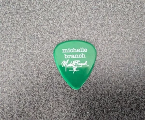 Michelle Branch Signature Green & White Dunlop Guitar Pick Summer 2002 Tour - Picture 1 of 2