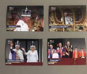 TOPPS NOW CORONATION - THE KING CHARLES III IS CROWNED BUNDLE 4 CARDS - Imagen 1 de 2
