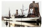 Ptc1856 - Yorks. - Loading Up A Steam Cargo Ship At Goole Docks - Print 6X4