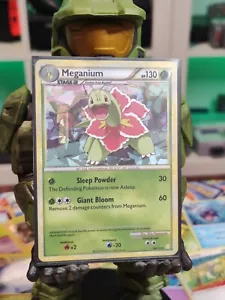 Pokemon TCG Meganium 26/123 HeartGold SoulSilver (HS) Holo Rare 2010 LP- NM - Picture 1 of 9
