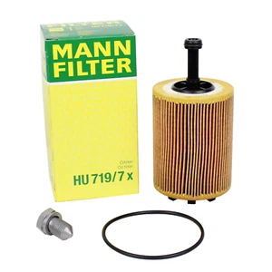 MANN Ölfilter + Schraube für VW GOLF 4 5 6 PASSAT TOURAN T4 T5 1.2-2.5 TDI - Bild 1 von 2