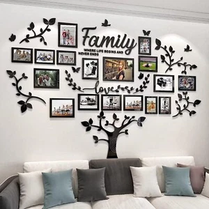 Picture Frames Collage Wall Decor - Family Tree Wall Decor for Living Room 4X6 5 - Picture 1 of 2