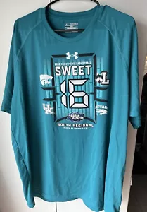 Baloncesto Under Armour NCAA Sweet 16 South Regional Teal 2018 para hombre 2XL NUEVO SIN ETIQUETAS - Imagen 1 de 3