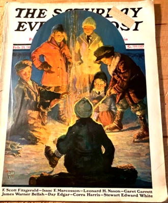 SATURDAY EVENING POST FEB 1931 RARE 1ST-SCOTT FITZGERALD'S BABYLON REVISITED VG+ - Image 1 of 4