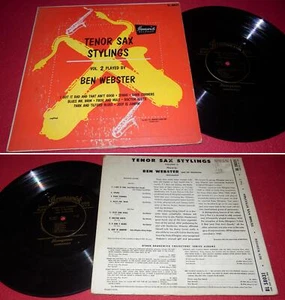 BEN WEBSTER 33 TOURS LP 10'' USA TENOR SAX STYLINGS VOLUME 2 *JAZZ SWING* - Picture 1 of 1