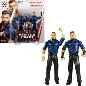 Mattel WWE Battle Pack 2 action figure Sunil Singh & Samir Singh alti 17 cm - Foto 1 di 6