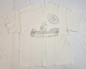 Vtg Coors Light Mens Shirt First And Cold Football Mountains Graphic Distressed - Picture 1 of 7