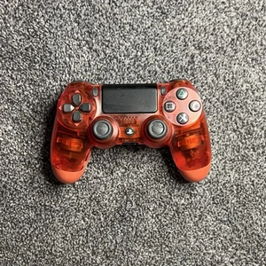 OEM Sony PlayStation PS4 Crystal Red Controller Transparent For Parts Or Repair - Picture 1 of 3