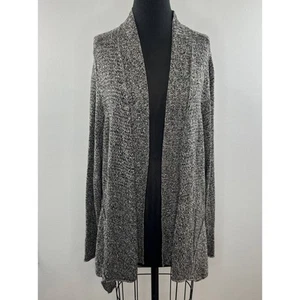 EILEEN FISHER Gray Heather Open Front Long Sleeve Cardigan Sweater Plus 1X - Picture 1 of 4
