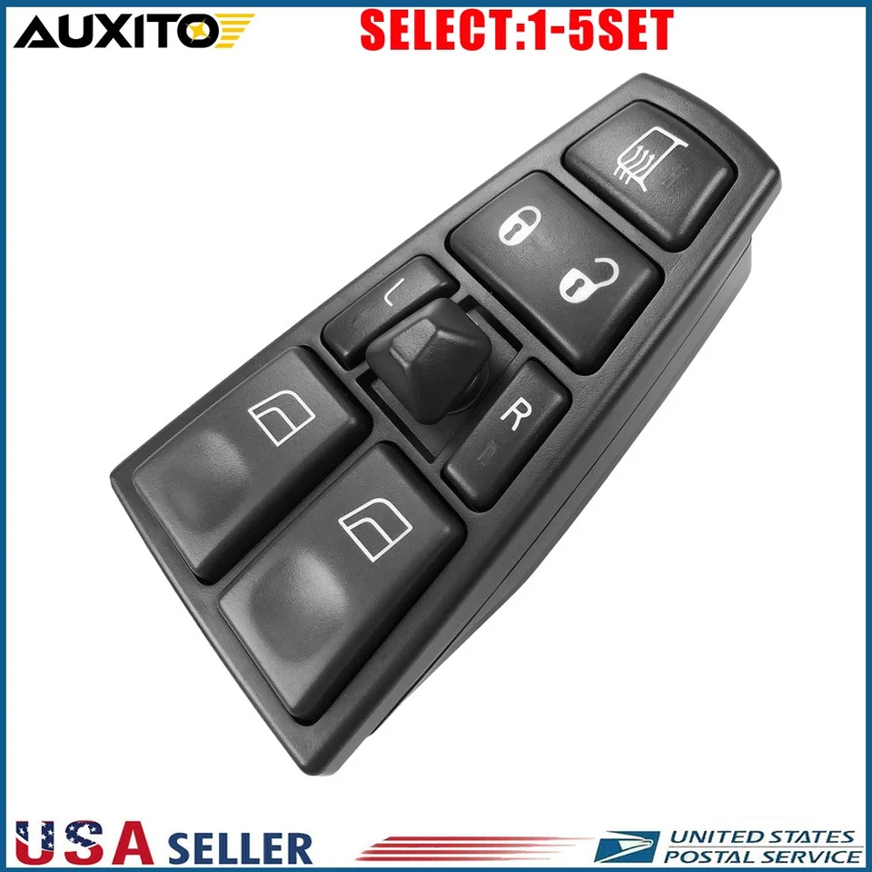 Interruptor de ventana eléctrica lado del conductor apto para camión Volvo VN VNL VNM 2004-2012 VHD 1-10X Foto 1 de 4