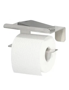 Toilettenpapierhalter Colar mit Ablage edelstahl gebürstet TIGER NEU - Bild 1 von 8