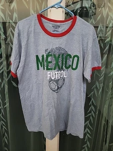 Mexico Futbol Tshirt  large 46"× 30" 60/40 SS Dry Blend Gildan - Picture 1 of 8
