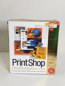 (Sealed) Broderbund The Print Shop Pro Publisher 2000 Version 10 CD-ROM Big Box - Picture 1 of 12
