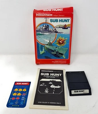 Intellivision Sub Hunt Game - Complete w/ Box, Manual & Overlay - Image 1 of 2