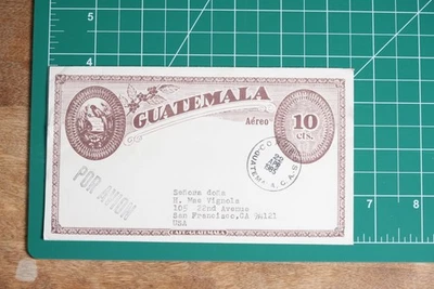 Guatemala 1985 10c Correo Aéreo “Café de Guatemala” Papelería Postal Cubierta Café Foto 1 de 3