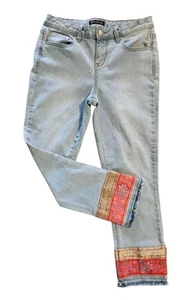 Versona Women's Crop Jeans Sz 27 Bohemian Accent 24" Long - Picture 1 of 12