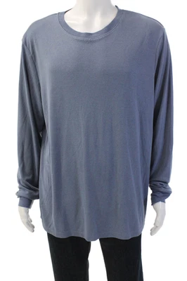 Camiseta Pullover Theory Para Hombre Sólida Cuello Redondo Manga Larga Azul Talla XXL Foto 1 de 4