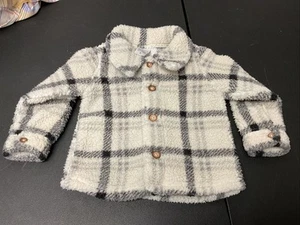 carters 12 month Button Up Fuzzy Collared cardigan Sweater - Picture 1 of 4
