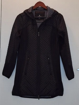 Kyodan Quilted Hooded Active Full Zip Jacket Black Size Medium - Image 1 of 4
