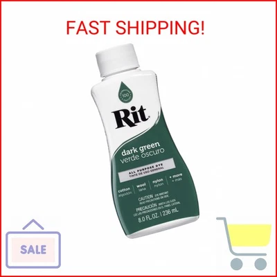 Rit Liquid Fabric Dye, 8-Ounce, Dark Green, 8 Fl Oz (Pack of 1) - Image 1 of 2