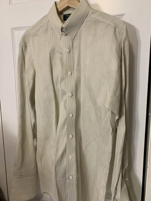 Tom James Men’s Sz XL Dress Shirt Button Down Collar DMJ Initials Sleeve - Image 1 of 4