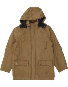 GEOX Mens Respira Hooded Windbreaker Jacket UK 36 Small Brown Polyester BE41 - Picture 1 of 3