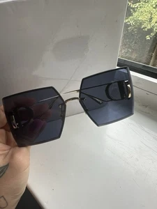 Christian Dior 30Montaigne S7U Blue/Gold Geometric Sunglasses - Picture 1 of 5