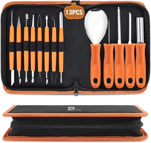 Pumpkin Carving Kit Tools Halloween, 13PCS Professional Heavy Duty Carving Set,  - Picture 1 of 12