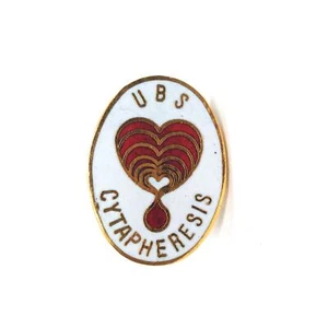 UBS United Blood Services Cytapheresis Pin Lapel Enamel Collectible Vintage - Picture 1 of 3