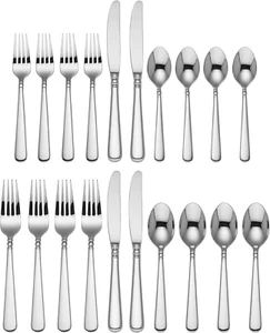 Pearl Platinum Flatware, 20-Piece Set, Metallic - Picture 1 of 12