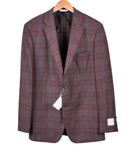 NEW Samuelsohn Brown Plaid Check Zegna CASHMERE Blazer Sport Coat Jacket 42R NWT - Picture 1 of 13