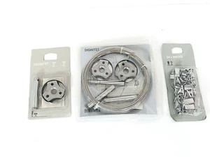 Ikea Dignitet & Riktig Clips Hardware Hanging Wire Mounting Silver Lot - Picture 1 of 3