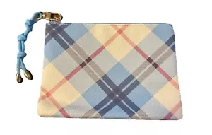 New Without Tags LOUENHIDE Meg Clutch Plaid Blue - Picture 1 of 4