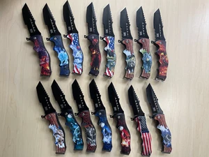 8,5" Taktisches Federunterstütztes Klappmesser Taschenmesser Rasierklinge Tiermotiv - Bild 1 von 83