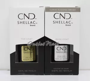 CND Shellac UV LED Gel LARGE 0.5oz 15ml DURAFORCE / XPRESS5 Top Base Coat .42oz - Picture 1 of 11